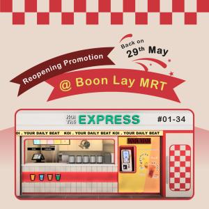 KOI Express Boon Lay MRT Reopening Promotion: Sure-Win Lucky Gachapon on 29-30 May 2024