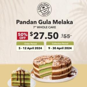 Coffee Bean: 50% OFF Pandan Gula Melaka Cake Promotion (5-12 Apr 2024)