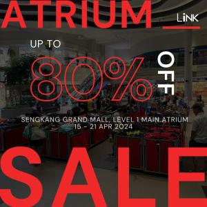 LINK Outlet Atrium Sale: Up To 80% OFF at SengKang Grand Mall (15-21 Apr 2024)