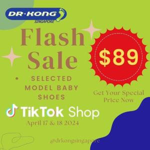 Dr.Kong TikTok Shop Flash Sale: Baby Shoes for $89 (17-18 Apr 2024)