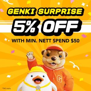 Enjoy 5% OFF at Genki Sushi with a Minimum Spend - Offer Valid Until May 31, 2024