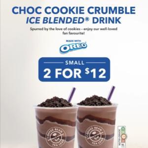 Coffee Bean Choc Cookie Crumble Ice Blended® 2 for $12 Promotion - Limited Time Offer!