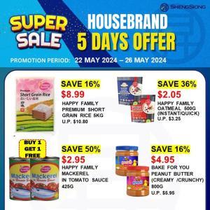 Sheng Siong Super Sale: Housebrand 5 Days Offer from 22-26 May 2024