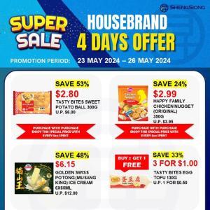 Sheng Siong Super Sale: Housebrand 4 Days Offer from 23-26 May 2024