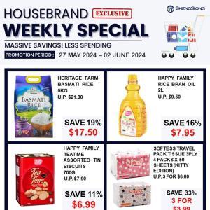 Sheng Siong Promotion: Housebrand Weekly Special from 27 May - 2 June 2024