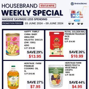Sheng Siong Promotion: Housebrand Weekly Special from 3-9 June 2024