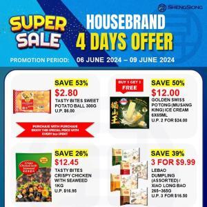 Sheng Siong Super Sale: Housebrand 4 Days Offer from 6-9 June 2024
