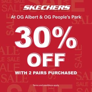 Get 30% OFF on Skechers at OG Albert & OG People’s Park until 30 June 2024!
